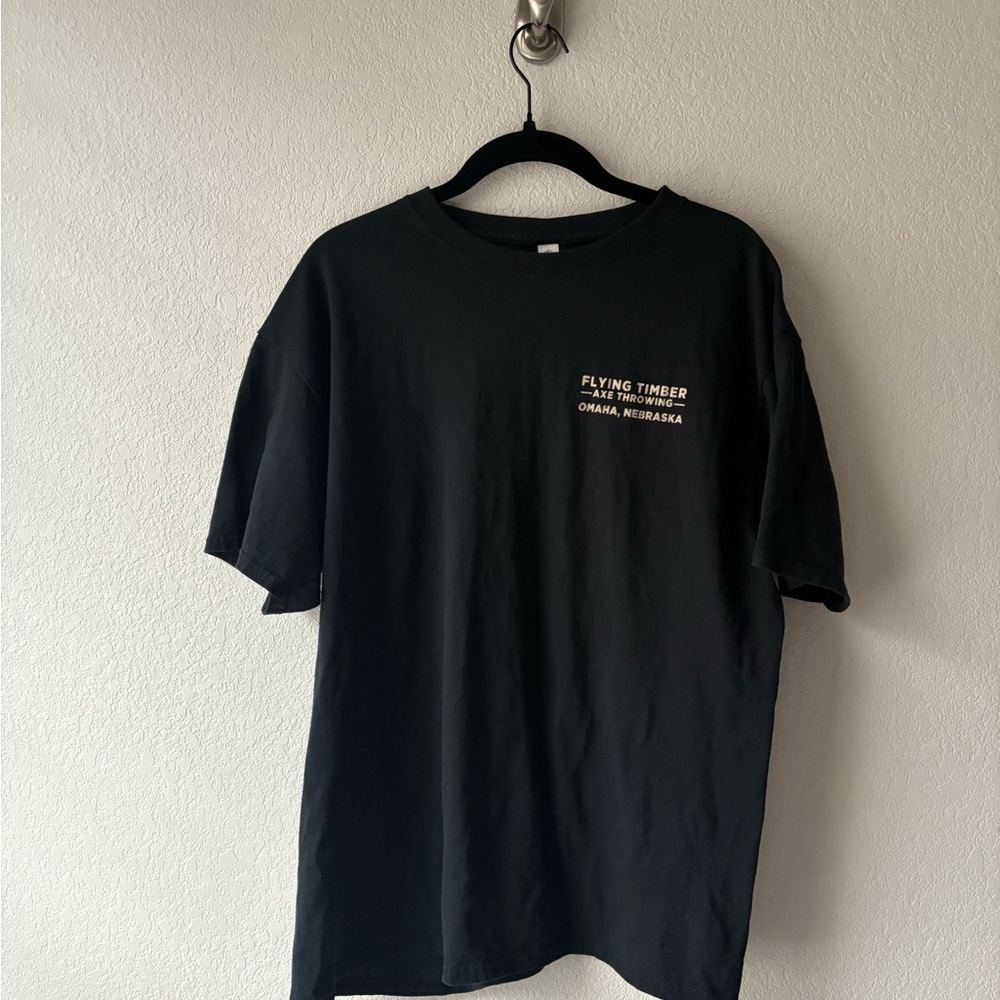 Axe Throwing Black  Graphic T-Shirt - Picture 2 of 2